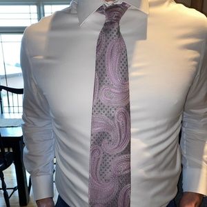 Bachrach Pink Paisley Tie